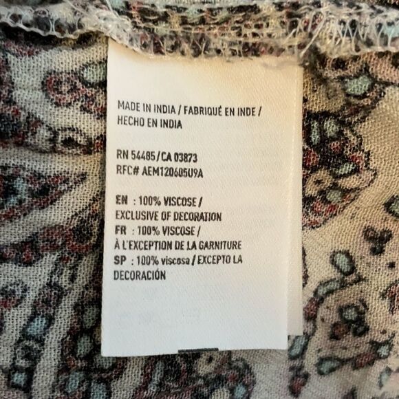 American Eagle Outfitters Peasant Blouse Bell Sleeves Size Medium - Picture 9 of 11